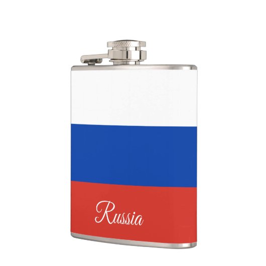 Russische Flagge / Russland-Mode / Sportfans Flachmann (Links)