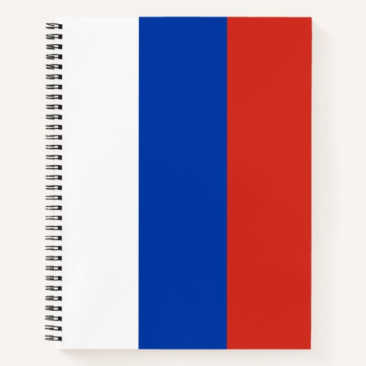 Russische Flagge (Russland) Notebook Notizblock (Vorderseite)