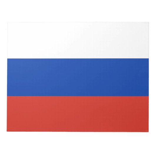 Russische Flagge (Russland) Notepad Notizblock (Vorderseite)