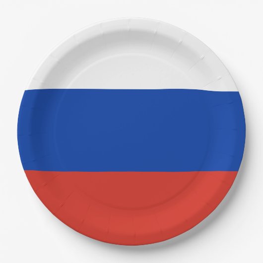 Russische Flagge (Russland) Pappteller (Vorderseite)
