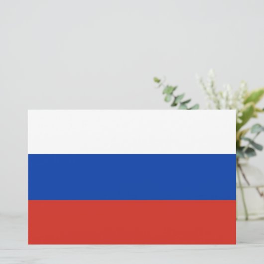Russische Flagge (Russland) Schreibwaren Briefpapier (Stehend Vorderseite)