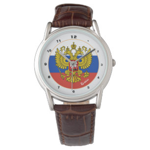 Russische Flagge & Russland trendige Mode / Р о с  Armbanduhr