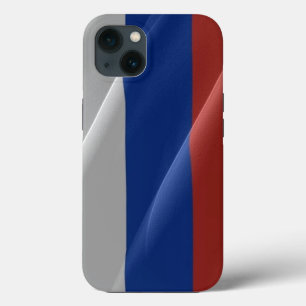 Russische Flagge schwenken - iPhone 13 Hülle