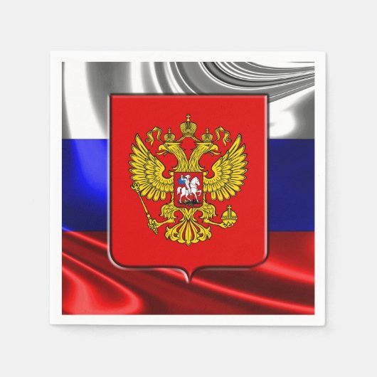 Russische Flagge Serviette (Vorderseite)