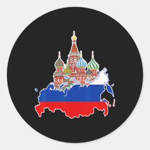 Russische Flagge Shirts Kinder Russischer Fußball Runder Aufkleber