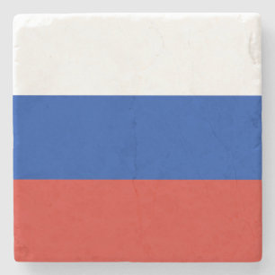 Russische Flagge Steinuntersetzer