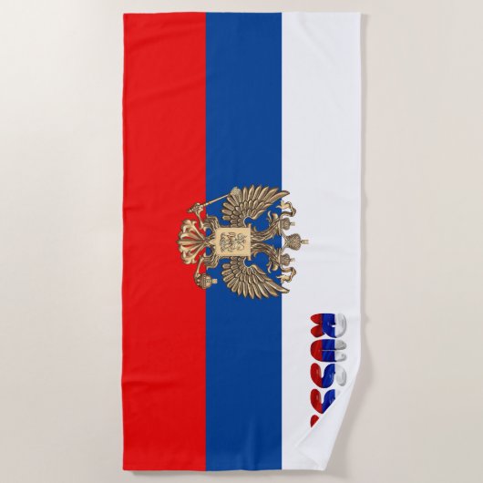 Russische Flagge Strandtuch (Vorderseite)