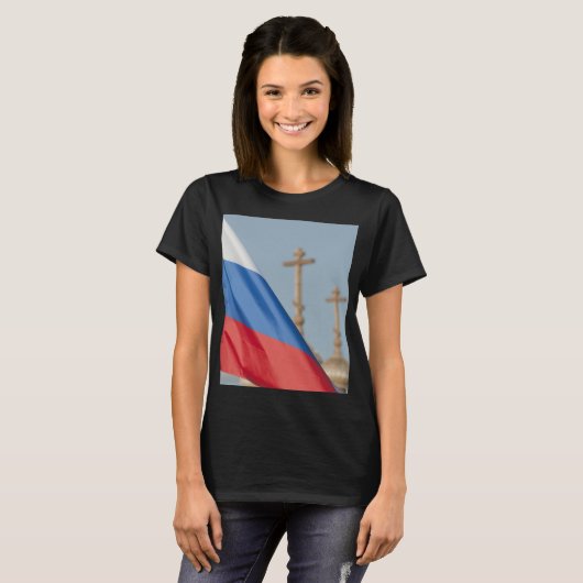 Russische Flagge T-Shirt (Vorne ganz)