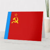 Russische Flagge, UdSSR, CCCP, Kommunismus, Lenin Karte (Vorderseite)