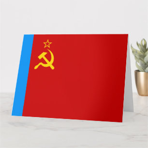Russische Flagge, UdSSR, CCCP, Kommunismus, Lenin Karte