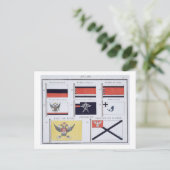 Russische Flaggen, aus einem französischen Flaggen Postkarte (Stehend Vorderseite)