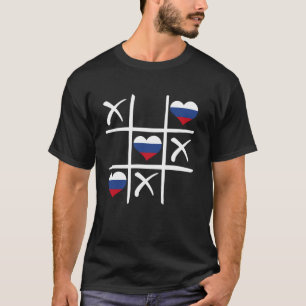 Russische Flaggen farbige Herzen, Russland Prix, R T-Shirt