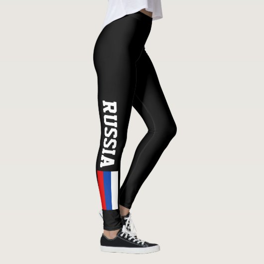 Russische Flaggen-Leggings für Sport-Fitnessyoga Leggings (Rechts)