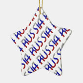 Russische Flaggen - Typografie-Elegant Keramik Ornament (Links)