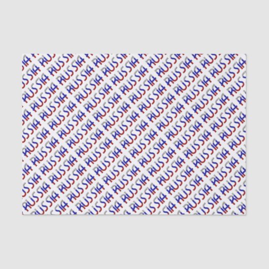Russische Flaggen - Typografie-Elegant Seidenpapier (Vorderseite)
