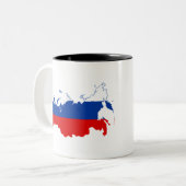 RUSSISCHE FÖDERATION - RUSSLAND/FLAG/MAP/FARBEN ZWEIFARBIGE TASSE (Vorderseite Links)