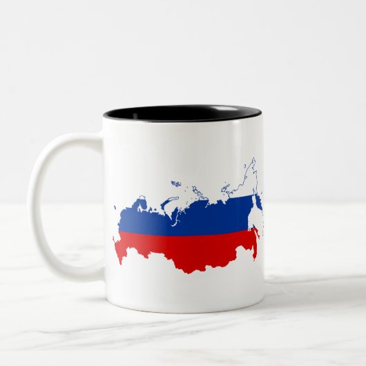 RUSSISCHE FÖDERATION - RUSSLAND/FLAG/MAP/FARBEN ZWEIFARBIGE TASSE (Links)