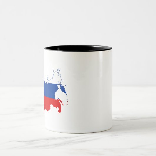 RUSSISCHE FÖDERATION - RUSSLAND/FLAG/MAP/FARBEN ZWEIFARBIGE TASSE (Mittel)