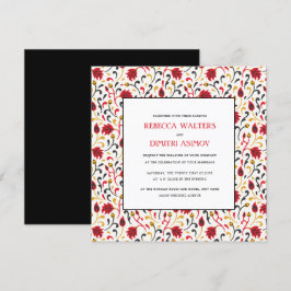 Russische Folk Art Khokhloma Foliage Wedding Invit Einladung