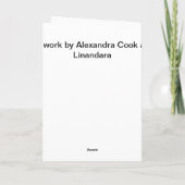 Russische Geburtstagskarte mit Affodien Karte (Rückseite)