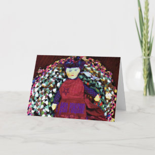 Russische Geburtstagskarte mit Rag-Puppe Karte