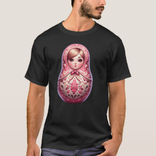Russische Girl Matreshka Russland Matryoshka T-Shirt