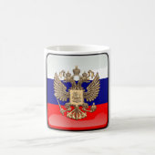 Russische glatte Flagge Kaffeetasse (Mittel)