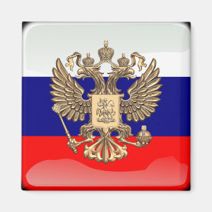 Russische glatte Flagge Magnet
