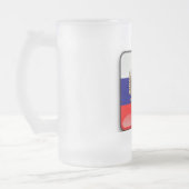 Russische glatte Flagge Mattglas Bierglas (Links)