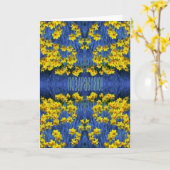 Russische Gratulationskarte mit Affodien Karte (Gelbe Blume)