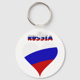 Russische Herzflagge Schlüsselanhänger