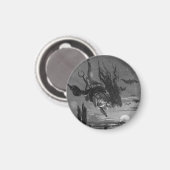 Russische Hexe: malerisches Russland-Magnet Magnet (Vorderseite/Rückseite)