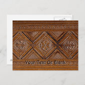 Russische Holzkiste Postkarte (Vorne/Hinten)