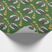 Russische Icon Guardian Angel + Gold Stars Geschenkpapier (Ecke)