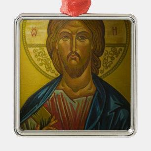 Russische Ikone in der Kirche St. Sophia / Ornament Aus Metall