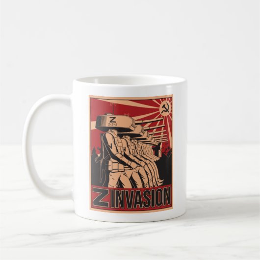 Russische Invasion der Ukraine 2022 Kaffeetasse (Links)
