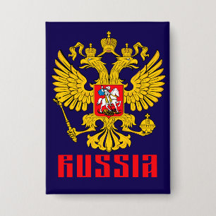 Russische Kaiserliche Adlerflagge Button