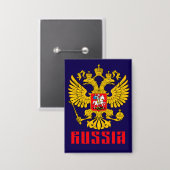 Russische Kaiserliche Adlerflagge Button (Vorderseite/Rückseite)