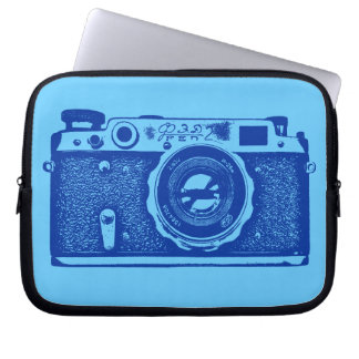 Russische Kamera - Blauschattierungen Laptopschutzhülle