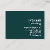 Russische Kamera - Dunkelgrün auf blaugrün Visitenkarte (Rückseite)