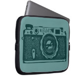 Russische Kamera - Grüne Farbtöne Laptopschutzhülle (Vorne Rechts)