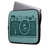Russische Kamera - Grüne Farbtöne Laptopschutzhülle (Vorderseite Links)
