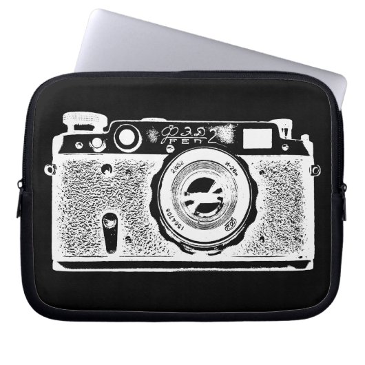 Russische Kamera - in Negative Laptopschutzhülle (Vorderseite)