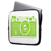 Russische Kamera - Martian Green auf Weiß Laptopschutzhülle (Vorderseite Links)