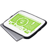 Russische Kamera - Martian Green auf Weiß Laptopschutzhülle (Vorne Knopf)