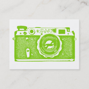 Russische Kamera - Martian Green auf Weiß Visitenkarte