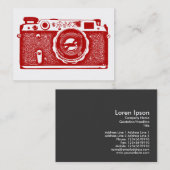 Russische Kamera - Ruby auf Weiß Visitenkarte (Vorne/Hinten)
