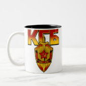 Russische KGB Abzeichen-Sowjet-Ära Zweifarbige Tasse (Links)