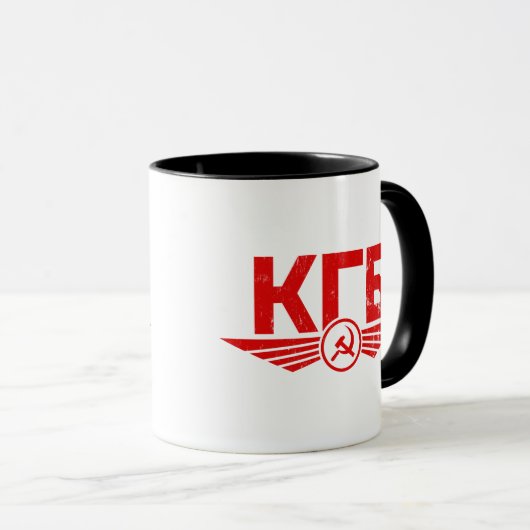 Russische KGB Emblem-Tasse Tasse (VorderseiteRechts)