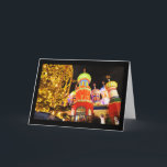 Russische Kirche in der Nacht Feiertagskarte<br><div class="desc">Russische Kirche in der Nacht</div>